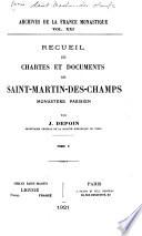 Recueil de chartes et documents de Saint-Martin-des-Champs