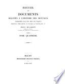 Recueil de documents relatifs, à l'histoire des monnaies frappées