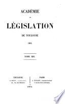 Recueil de l'Académie de législation de Toulouse