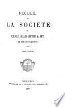 Recueil de l'Académie des sciences, belles-lettres et arts de Tarn-et-Garonne