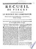 Recueil de pieces concernant le Rescrit de l'empereur dans la cause du sieur Hoffreumont, curé de Grace, diocese de Liege
