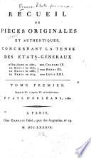 Recueil de pièces originales et authentiques