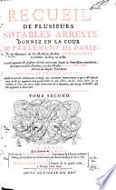Recueil de plusieurs notables arrests donnez en la cour de parlement de Paris, pris des memoires de feu monsieur maître Georges Louet