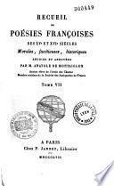 Recueil de poésies françoises des XVe et XVIe siècles, morales, facétieuses, historiques