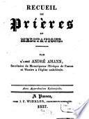 Recueil de Prières et Meditations
