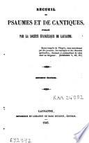 Recueil de Psaumes et de Cantiques