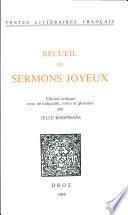 Recueil de sermons joyeux