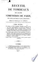 Recueil de tombeaux des quatre cimetières de Paris