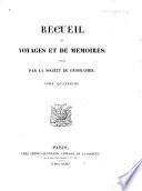 Recueil de voyages et de mémoires