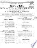 Recueil des actes administratifs et d'information de la Préfecture
