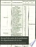 Recueil des actes de la préfecture du département de la roer