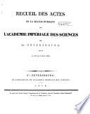 Recueil des actes de la séance publique de l'Académie impériale des sciences de St.-Petersbourg