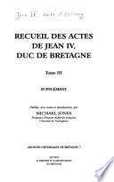 Recueil des actes