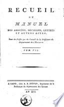 Recueil des arrêtes de la préfecture de la Flandre orientale ...