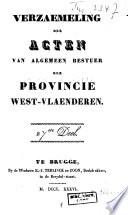 Recueil des arrêtés, décisions, lettres et autres actes de l'intendance departementale de la Lys