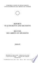 Recueil Des Arrêts Et Décisions