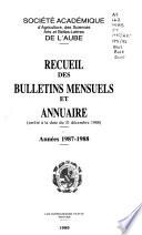 Recueil des bulletins mensuels et annuaire