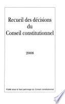 Recueil des décisions du Conseil constitutionnel