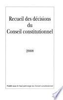 Recueil des décisions du Conseil constitutionnel