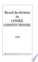 Recueil des décisions du Conseil constitutionnel