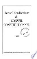 Recueil des décisions du Conseil constitutionnel