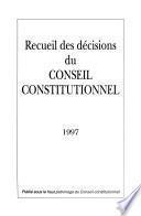 Recueil des décisions du Conseil constitutionnel