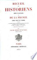 Recueil des historiens des Gaules et de la France