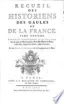 Recueil des historiens des Gaules et de la France