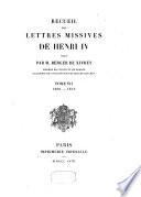 Recueil des lettres missives de Henri IV