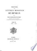 Recueil des lettres missives de Henri IV