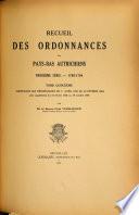 Recueil des ordonnances des Pays-Bas autrichiens
