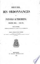 Recueil des ordonnances des Pays-Bas autrichiens