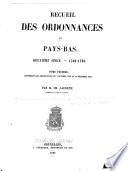 Recueil des ordonnances des Pays-Bas