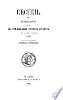 Recueil des publications
