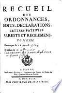 Recueil des reglemens rendus jusqu'à présent concernant les droits d'amortissemens, francfiefs, nouveaux acquests et usages