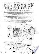 Recueil des Roys de France, leurs couronne et maison... par Jean du Tillet