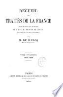 Recueil des traités de la France