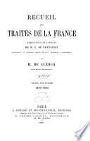 Recueil des traités de la France