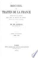 Recueil des traités de la France