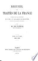 Recueil des traités de la France