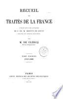 Recueil des traités de la France