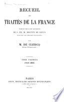 Recueil des traités de la France