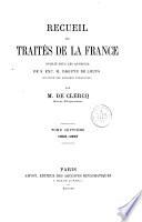 Recueil des traités de la France