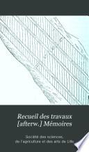Recueil des travaux [afterw.] Mémoires