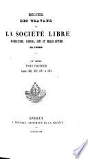 Recueil des travaux