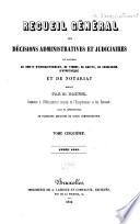 Recueil général de l'enregistrement et du notariat