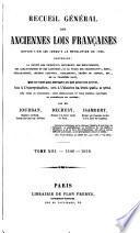Recueil général des anciennes lois françaises
