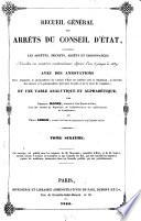 Recueil général des arrêts du Conseil d'Etat