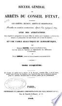 Recueil général des arrêts du Conseil d'état