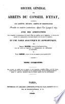 Recueil général des arrêts du Conseil d'Etat